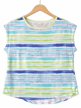 Chico’s Watercolor Stripe Tee